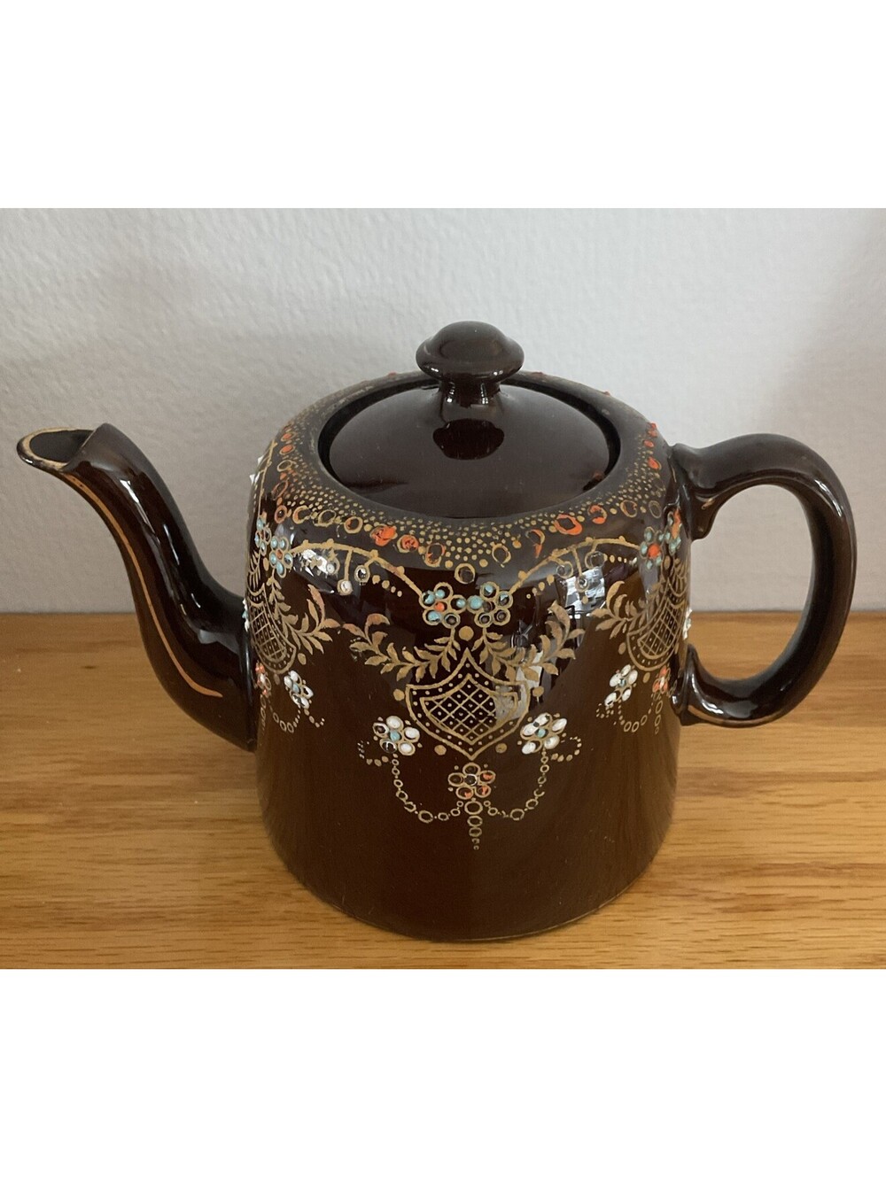 Burslem England Pottery Teapot No 43E Handpainted Made In England